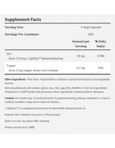 NOW L-OptiZinc 30 mg 2