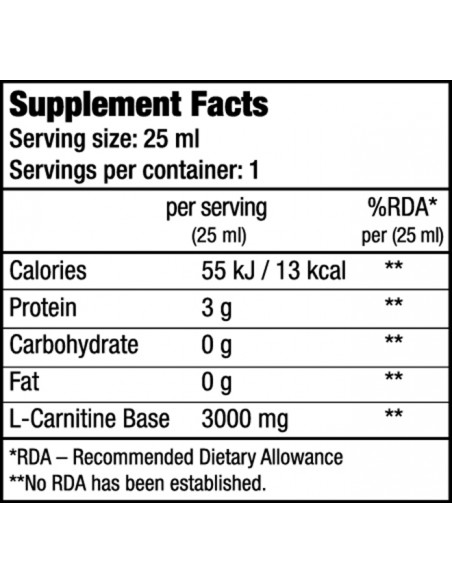 BioTechUSA L-Carnitine 3000 mg 25 ml összetétele