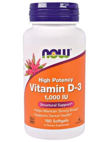 NOW Vitamin D3 1000 IU 180