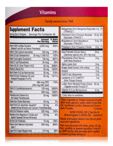 Now Adam Superior Mens Multi 90 gélkapszula