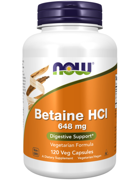 NOW Betaine HCL 648 mg