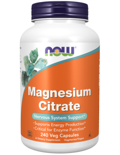 NOW Magnesium Citrate 240 vegan kapszula