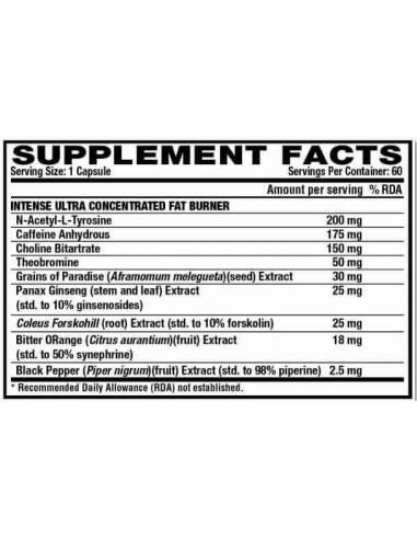 Nutrex Lipo 6 Black Intense Ultra Concentrate