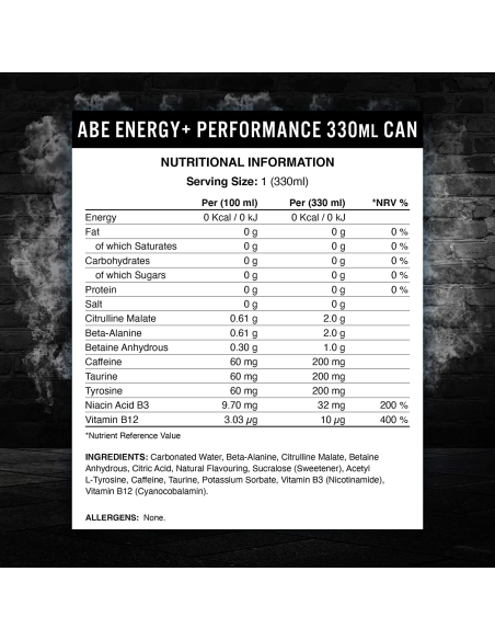 Applied Nutrition ABE RTD 330 ml facts