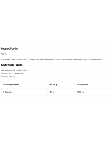 OstroVit Taurine 300 g