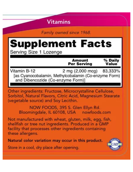 NOW Vitamin B-12 2000 mcg