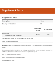 NOW Potassium Gluconate 99 mg 2