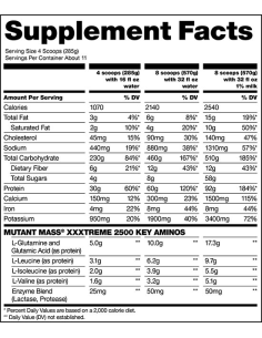 Mutant Mass XXXTREME 2500 5450 g 2