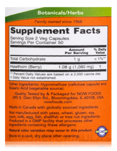 NOW Hawthorn Berry 540 mg 100 2