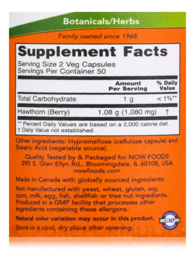NOW Hawthorn Berry 540 mg