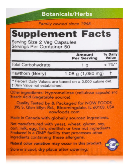 NOW Hawthorn Berry 540 mg
