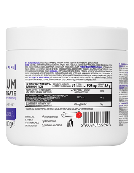 OstroVit Magnesium Citrate facts