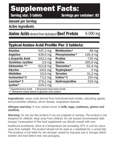 Amix Beef Amino 250 tabletta
