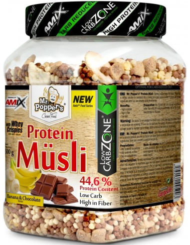 Amix Mr. Popper's LowCarb Protein Müsli with Whey Crispies 500 g