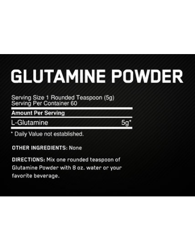 Optimum Nutrition Glutamine 1050 g supplement facts Optimum Nutrition Glutamine 1050 g supplement facts