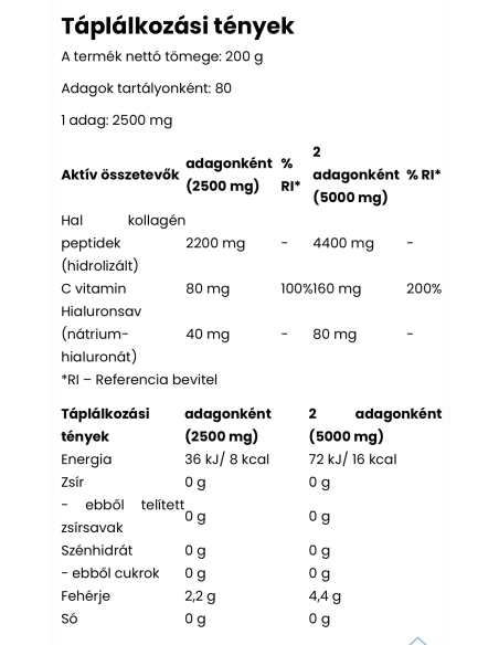 OstroVit Marine Collagen + Hyaluronic Acid + Vitamin C 200 g