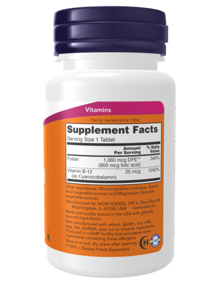 NOW Folic Acid 800 mcg 250 tabletta