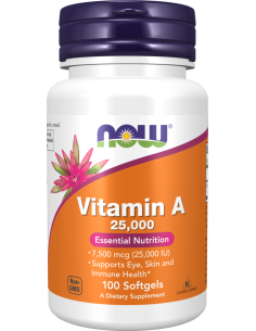 NOW Vitamin A 25000IU 100 lágyzselé kapszula