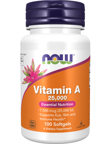 NOW Vitamin A 25000IU 100 lágyzselé kapszula
