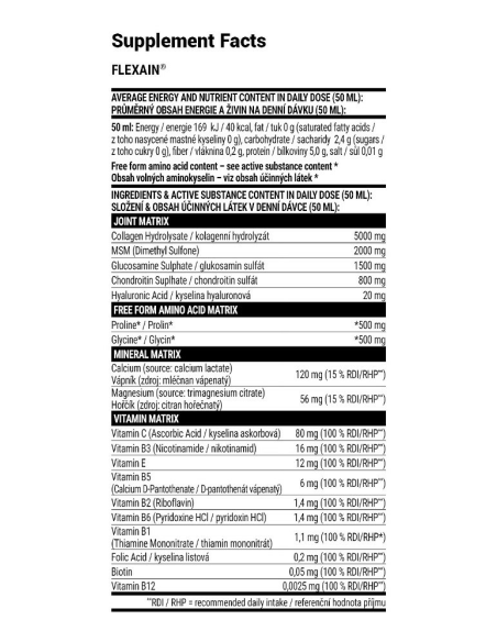 ExtriFit Flexain Joint Guard facts