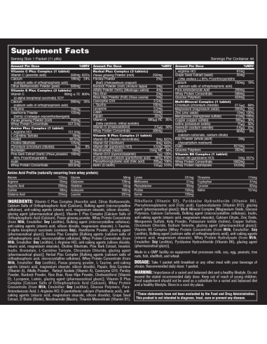 Universal Nutrition Animal Pak facts