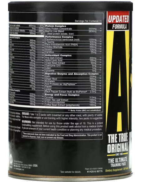 Universal Nutrition Animal Pak 30
