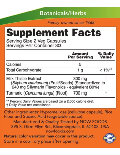 NOW Milk Thistle Extract 150 mg 120 kapszula 2