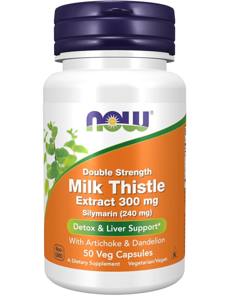 NOW Milk Thistle Extract 300 mg Double Strength 50 kapszula