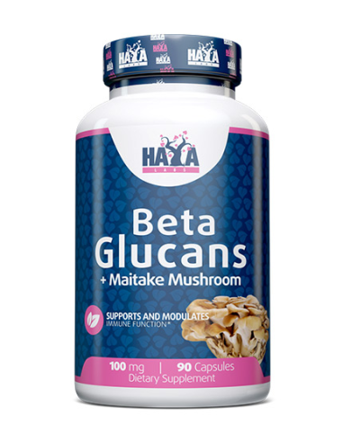 Haya Labs Beta Glucans + Maitake Mushroom 100 mg 90 kapszula