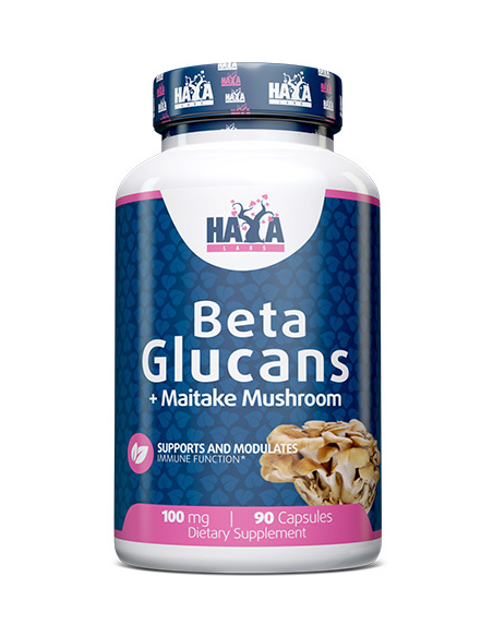 Haya Labs Beta Glucans + Maitake Mushroom 100 mg 90 kapszula