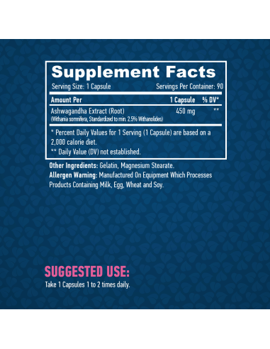 Haya Labs Ashwagandha 450 mg 90 kapszula