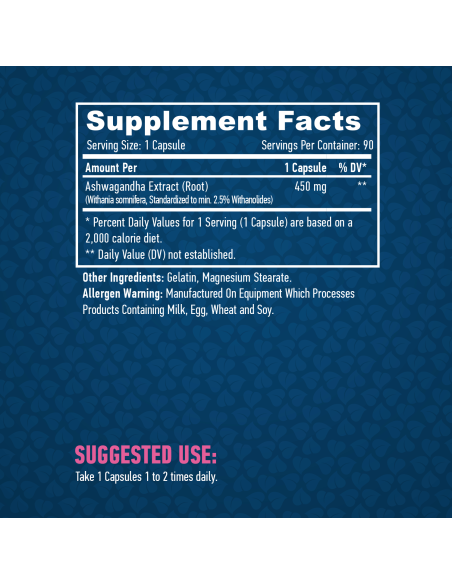 Haya Labs Ashwagandha 450 mg 90 kapszula
