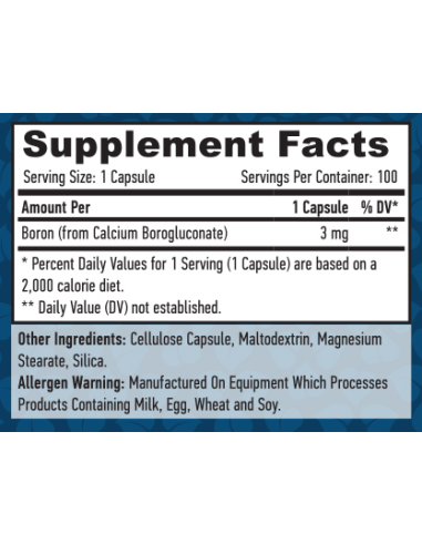Haya Labs Boron 3 mg 100 kapszula facts