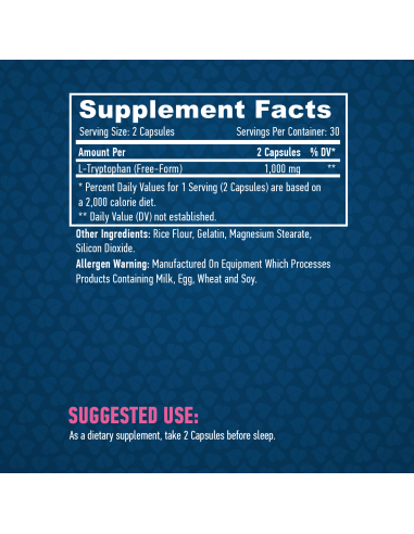 Haya Labs L-Tryptophan 500 mg 60 kapszula