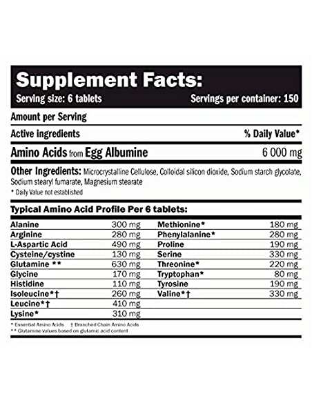 Amix Egg Amino 6000  összetétele