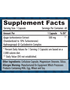 Haya Labs Turkesterone 500 mg 60 kapszula 2