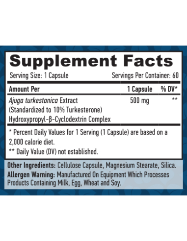 Haya Labs Turkesterone 500 mg 60 kapszula