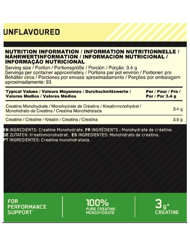 Optimum Nutrition Creatine Powder facts Optimum Nutrition Creatine Powder facts