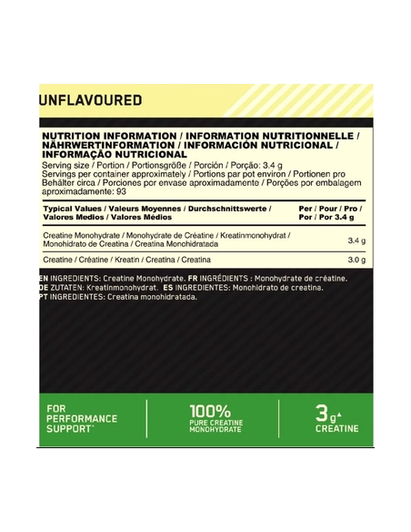 Optimum Nutrition Creatine Powder facts Optimum Nutrition Creatine Powder facts