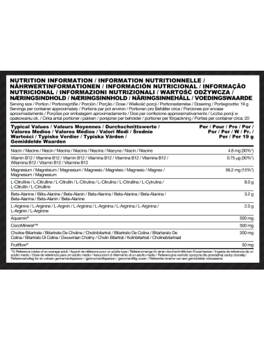 Optimum Nutrition Platinum Pump Pre-Workout 380 g facts Optimum Nutrition Platinum Pump Pre-Workout 380 g facts