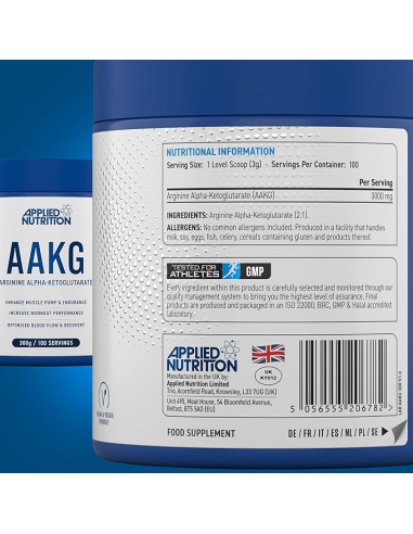Applied Nutrition Arginine Alpha Ketoglutarate 300 g unflavored