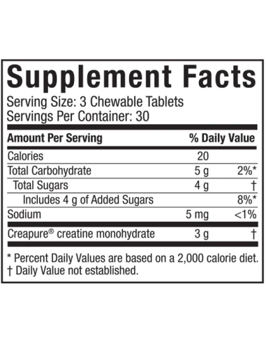 MuscleTech Creatine Chews facts
