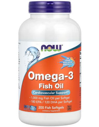 NOW Omega-3 In Fish Gelatine Softgel 200 hal gélkapszula