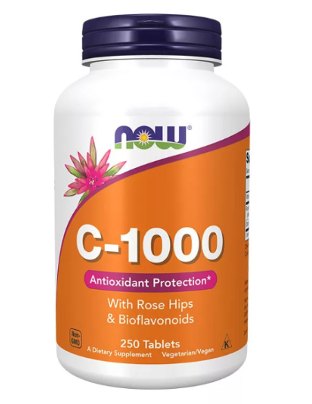 NOW C-1000 With Rose Hips & Bioflavonoids 250 tabletta
