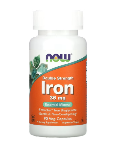NOW Iron Double Strength 36mg 90 kapszula