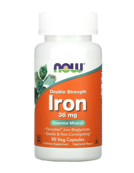 NOW Iron Double Strength 36mg 90 kapszula