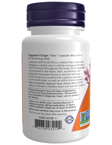 NOW CoQ10 100 mg 30 vegan