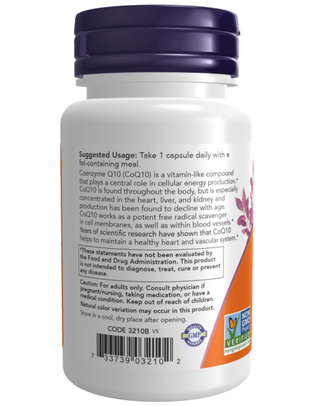NOW CoQ10 100 mg 30 vegan