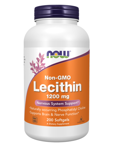 NOW Lecithin Non - GMO 1200 mg 200 gélkapszula