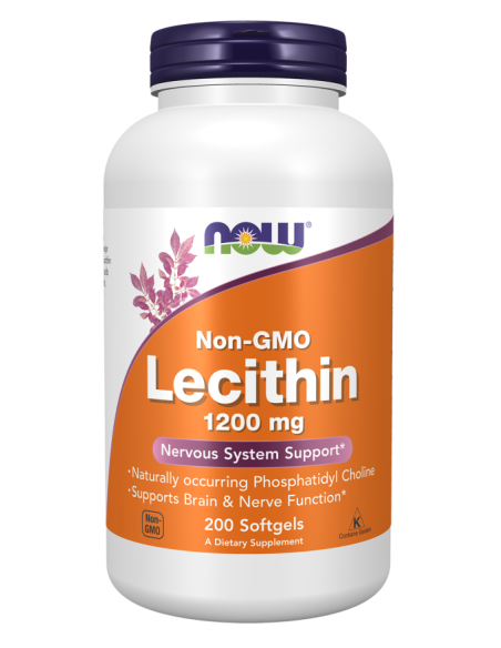 NOW Lecithin Non - GMO 1200 mg 200 gélkapszula